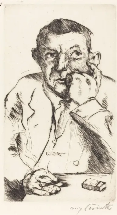 Framed Print : Mannliches Bildnis mit Aufgestütztem Arm (Portrait of a Man Smoking), 1916 Framed Print : Mannliches Bildnis mit Aufgestütztem Arm (Portrait of a Man Smoking), 1916
