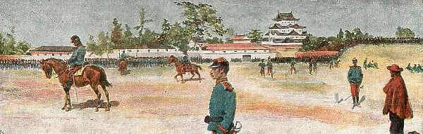 The Manoeuvres of the Japanese Army before His Majesty the Mikado; Review on the Drill... 1891. Creator: Unknown