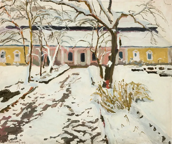 Framed Print : Manor-House at Modlnica in Winter, 1905. Creator: Stanislaus Kamocki Framed Print : Manor-House at Modlnica in Winter, 1905. Creator: Stanislaus Kamocki