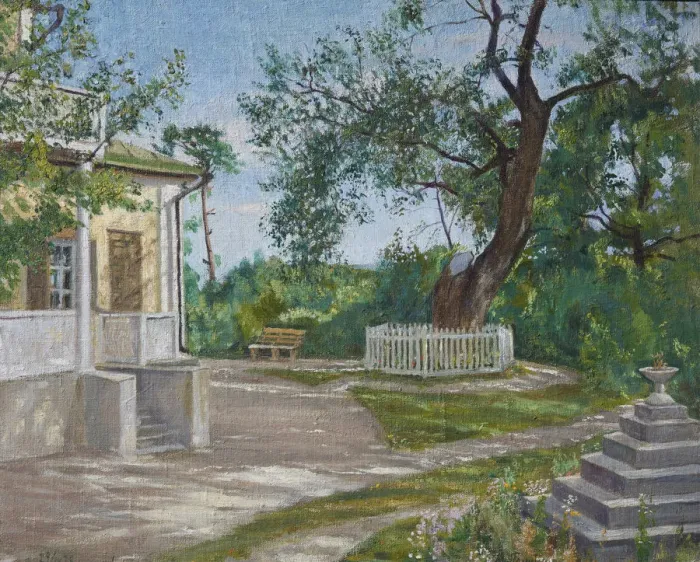 Framed Print : The manor house Tarkhany, 1938. Artist: Gokhstein, Meer Michailovich (1872-1942) Framed Print : The manor house Tarkhany, 1938. Artist: Gokhstein, Meer Michailovich (1872-1942)