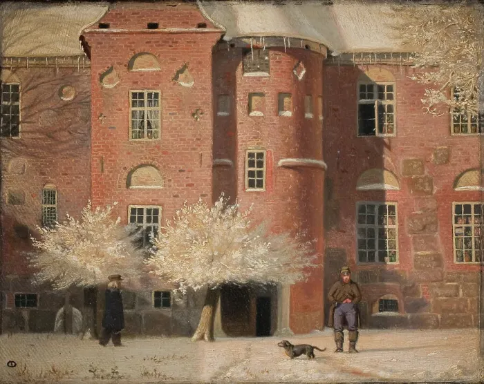 Framed Print : The Manor of Krabbesholm in Jutland, 1839-1907. Creator: Christen Dalsgaard Framed Print : The Manor of Krabbesholm in Jutland, 1839-1907. Creator: Christen Dalsgaard