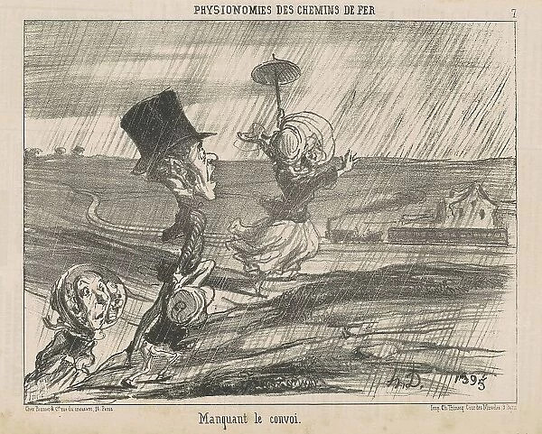 Manquant le convoi, 19th century. Creator: Honore Daumier