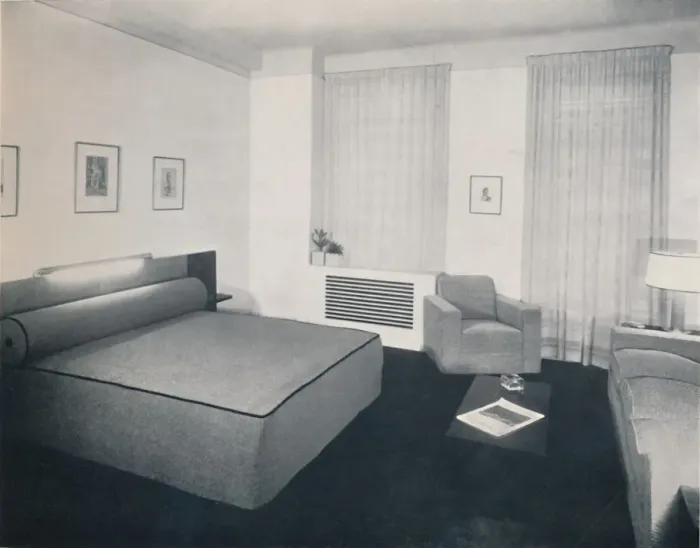 Framed Print : A mans bedroom designed by Robert Heller Inc. New York, 1936 Framed Print : A mans bedroom designed by Robert Heller Inc. New York, 1936