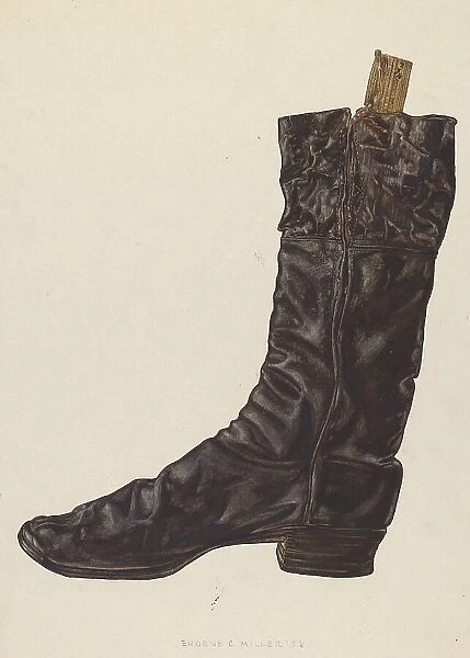 Man's Boot, c. 1938. Creator: Eugene C. Miller