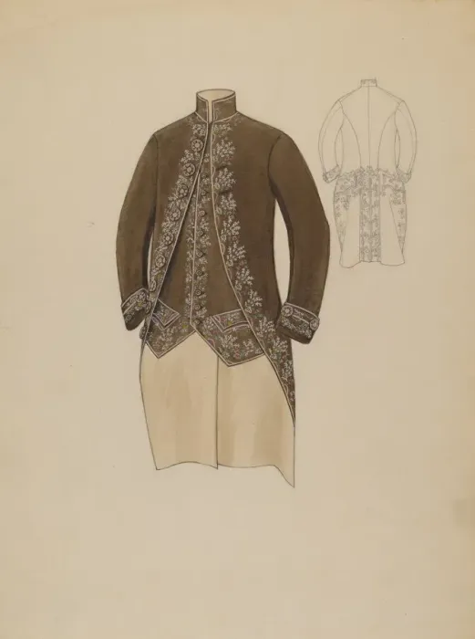 Framed Print : Mans Coat, c. 1936. Creator: Rosalia Lane Framed Print : Mans Coat, c. 1936. Creator: Rosalia Lane