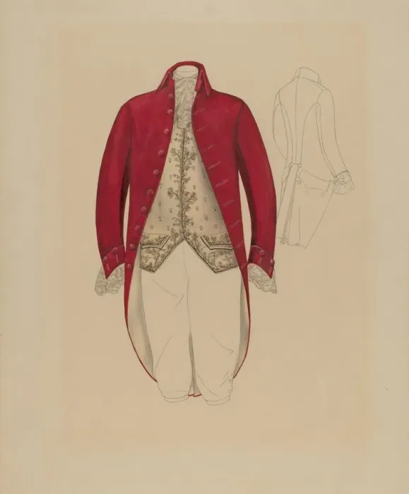 Framed Print : Mans Coat and Waistcoat, c. 1936. Creator: Melita Hofmann Framed Print : Mans Coat and Waistcoat, c. 1936. Creator: Melita Hofmann