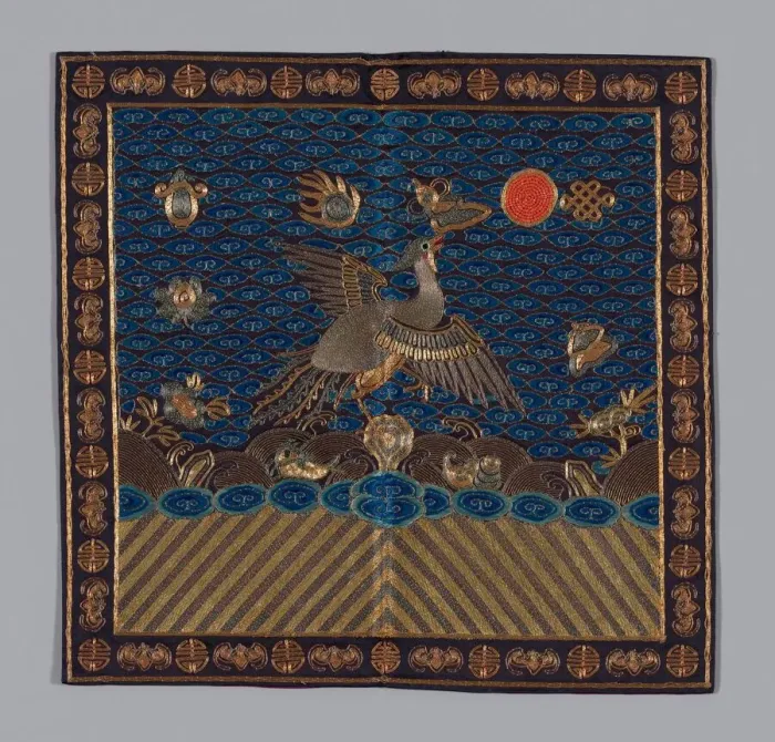 Framed Print : Mans Court Badge, China, 1880 / 1900, Qing dynasty (1644-1911). Creator: Unknown Framed Print : Mans Court Badge, China, 1880 / 1900, Qing dynasty (1644-1911). Creator: Unknown