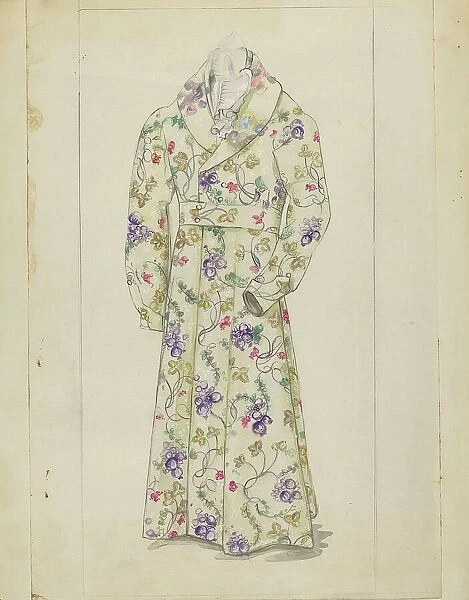 Man's Dressing Gown, c. 1939. Creator: Jessie M. Benge