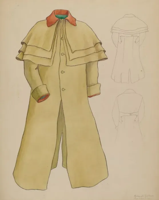 Framed Print : Mans Great Coat, c. 1937. Creator: Frederick Jackson Framed Print : Mans Great Coat, c. 1937. Creator: Frederick Jackson