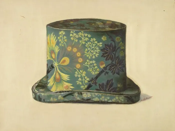 Framed Print : Man's Hat Box, c. 1937. Creator: Max Soltmann Framed Print : Man's Hat Box, c. 1937. Creator: Max Soltmann