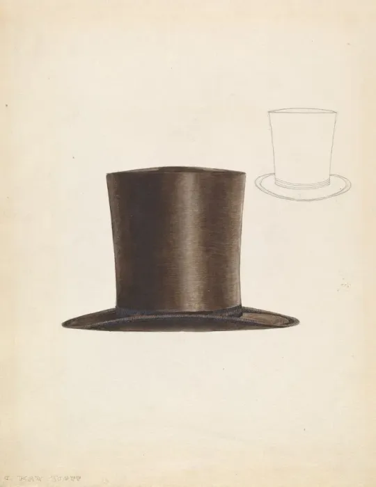 Framed Print : Mans Hat, c. 1937. Creator: Creighton Kay-Scott Framed Print : Mans Hat, c. 1937. Creator: Creighton Kay-Scott