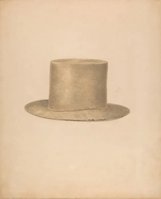 Framed Print : Mans Hat, c. 1939. Creator: Alvin Shiren Framed Print : Mans Hat, c. 1939. Creator: Alvin Shiren