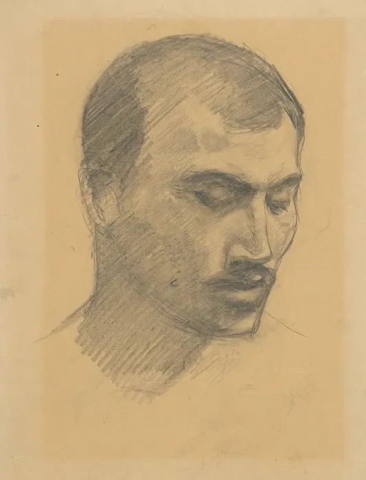Framed Print : Man's head, 1885-1900. Creator: Ladislav Mednyanszky. Man's head, 1885-1900. Creator: Ladislav Mednyanszky Framed Print : Man's head, 1885-1900. Creator: Ladislav Mednyanszky. Man's head, 1885-1900. Creator: Ladislav Mednyanszky