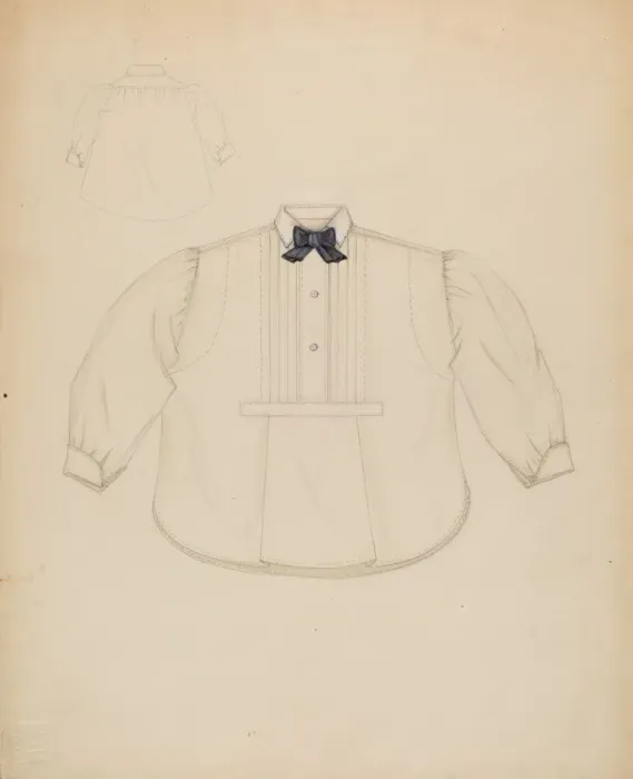 Framed Print : Mans Miniature Shirt, c. 1936. Creator: Sylvia DeZon Framed Print : Mans Miniature Shirt, c. 1936. Creator: Sylvia DeZon