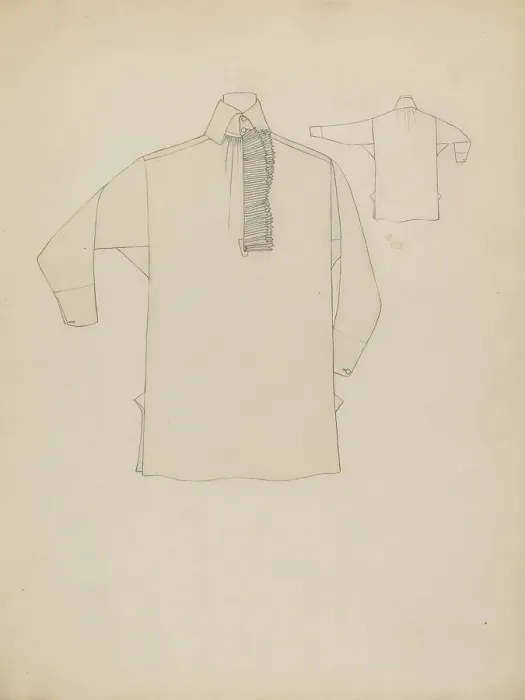 Framed Print : Man's Shirt, c. 1936. Creator: Rosalia Lane Framed Print : Man's Shirt, c. 1936. Creator: Rosalia Lane