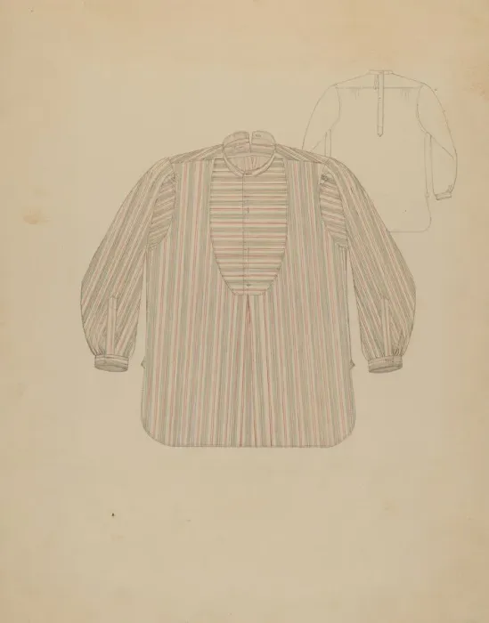 Framed Print : Mans Shirt, c. 1937. Creator: Henry De Wolfe Framed Print : Mans Shirt, c. 1937. Creator: Henry De Wolfe