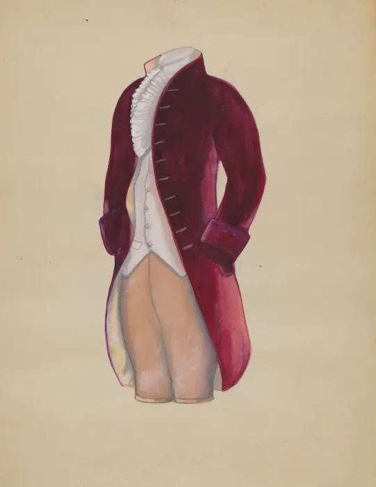 Framed Print : Mans Suit, c. 1936. Creator: Charles Criswell