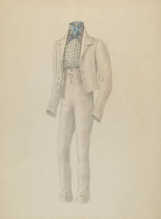Framed Print : Mans Suit, c. 1939. Creator: Henry De Wolfe Framed Print : Mans Suit, c. 1939. Creator: Henry De Wolfe
