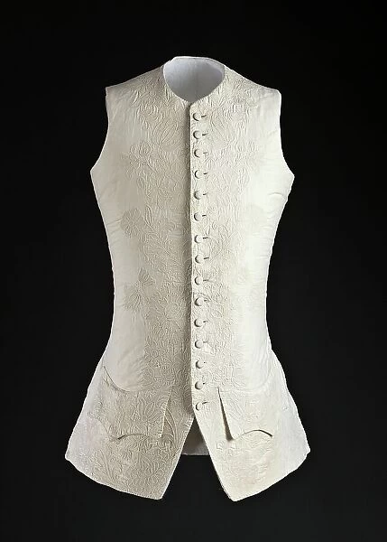 Man's waistcoat, possibly England, c.1760. Creator: Unknown