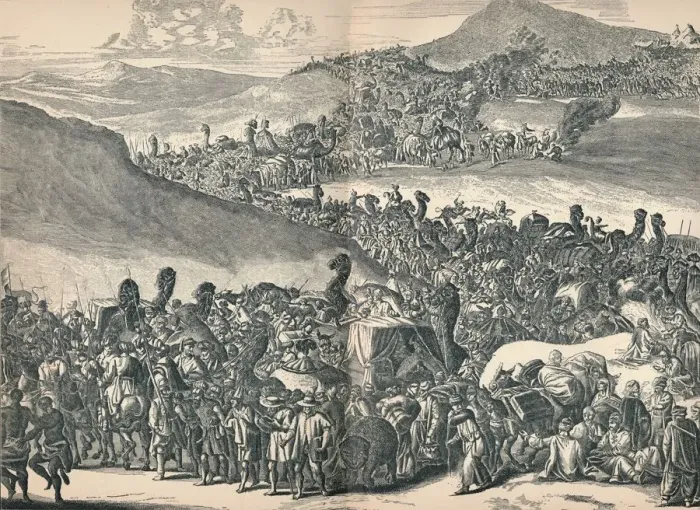 Framed Print : Mansa Musa on His Way to Mecca, c1670, (1903) Framed Print : Mansa Musa on His Way to Mecca, c1670, (1903)