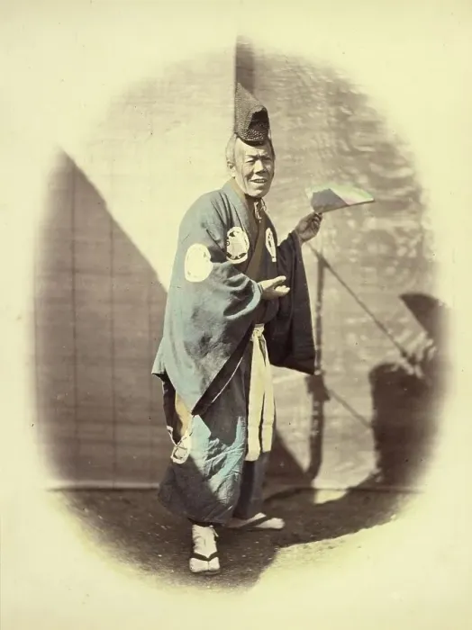 Framed Print : Mansai, or Wandering Actors, 1866-1867. Creator: Felice Beato Framed Print : Mansai, or Wandering Actors, 1866-1867. Creator: Felice Beato