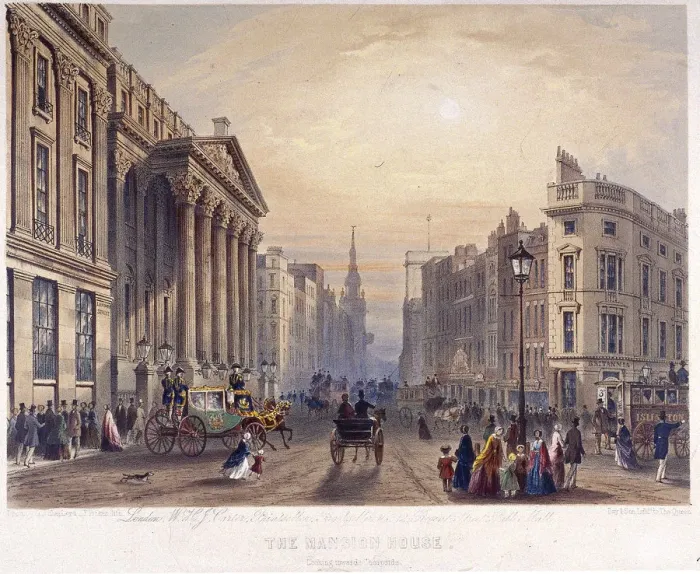 Framed Print : Mansion House (exterior), London, 1851. Artist: Thomas Picken Framed Print : Mansion House (exterior), London, 1851. Artist: Thomas Picken