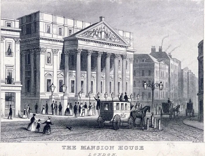 Framed Print : Mansion House (exterior), London, c1830. Artist: R Acon Framed Print : Mansion House (exterior), London, c1830. Artist: R Acon