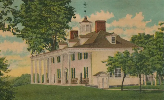 Framed Print : The Mansion, overlooking the Potomac, 1946