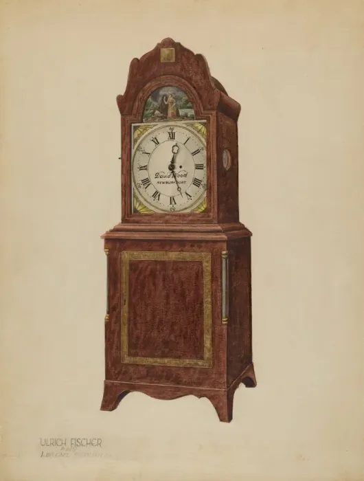 Framed Print : Mantel Clock, c. 1937. Creator: Ulrich Fischer Framed Print : Mantel Clock, c. 1937. Creator: Ulrich Fischer