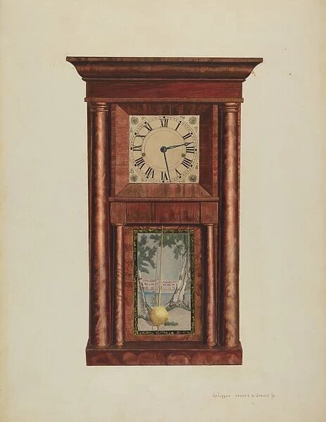 Mantel Clock, c. 1939. Creator: Ernest A Towers Jr