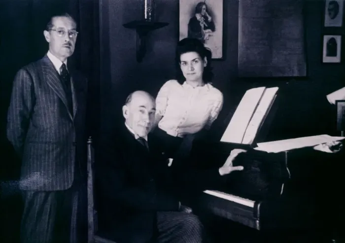 Framed Print : Manuel Blancafort de Rosello (1897-1987), Catalan composer, together with Ricard Framed Print : Manuel Blancafort de Rosello (1897-1987), Catalan composer, together with Ricard