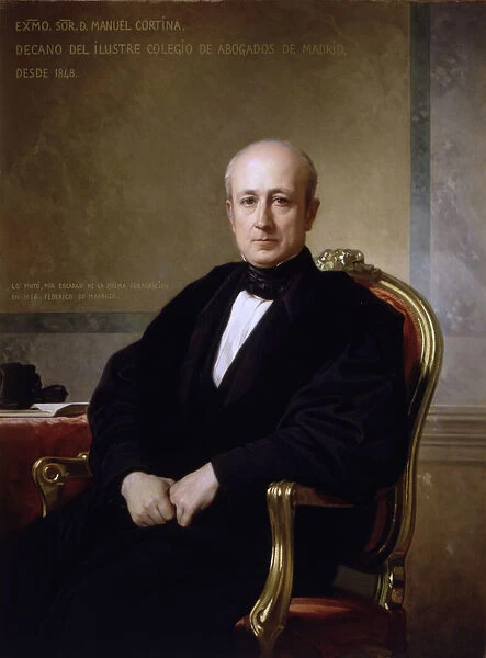 Manuel Cortina (1802-1878), Spanish politician, oil