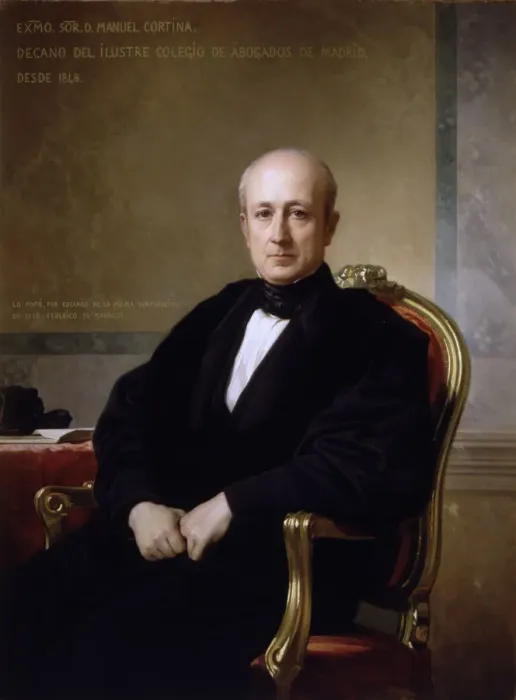 Framed Print : Manuel Cortina (1802-1878), Spanish politician, oil Framed Print : Manuel Cortina (1802-1878), Spanish politician, oil