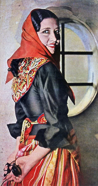 Manuela Del Rio, Spanish actress and dancer, 1943