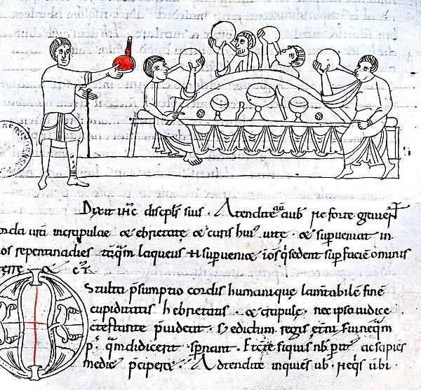 Manuscript called Homiliari de Beda, representing the Canaan Weddings