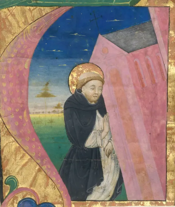 Framed Print : Manuscript Illumination with Saint Dominic Saving the Church of Saint John Lateran Framed Print : Manuscript Illumination with Saint Dominic Saving the Church of Saint John Lateran