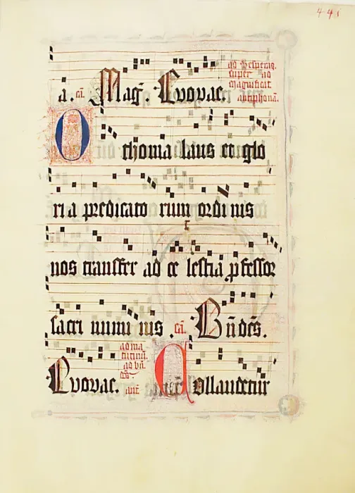 Framed Print : Manuscript Leaf, from an Antiphonary, German, second quarter 15th century Framed Print : Manuscript Leaf, from an Antiphonary, German, second quarter 15th century