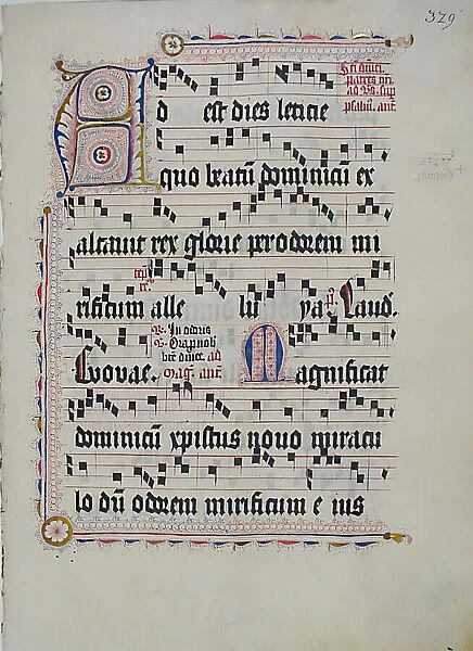 Manuscript Leaf with Initial A, from an Antiphonary, German, second quarter 15th century
