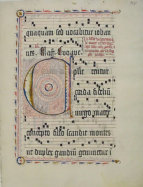 Manuscript Leaf with Initial C, from an Antiphonary, German, second quarter 15th century