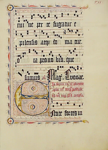 Manuscript Leaf with Initial E, from an Antiphonary, German, second quarter 15th century