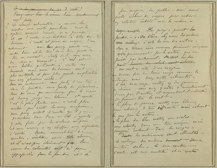 Framed Print : Manuscript Pages [recto], 1884-1888. Creator: Paul Gauguin