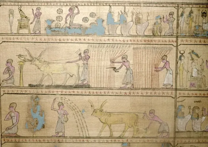 Framed Print : Manuscript showing afterlife, c11th century BC- c7th century BC Framed Print : Manuscript showing afterlife, c11th century BC- c7th century BC