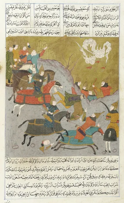 Framed Print : Manuscript of the Tarcuma-Shahnama (Book of Kings) (image 3 of 3), Late 16th century. Creator: Unknown Framed Print : Manuscript of the Tarcuma-Shahnama (Book of Kings) (image 3 of 3), Late 16th century. Creator: Unknown