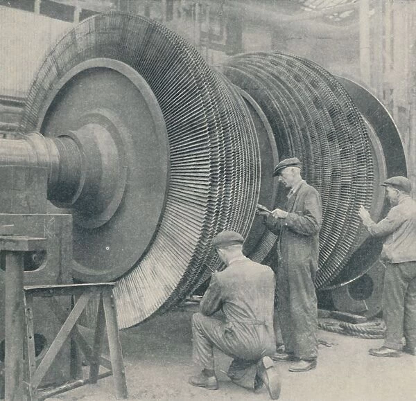 A Many-Bladed Rotor for one of the Queen Marys low-pressure turbines, 1937