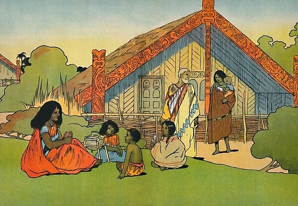 The Maoris Home, 1912. Artist: Charles Robinson