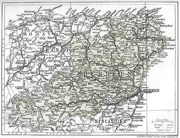 Map of Aberdeenshire, 1924-1926