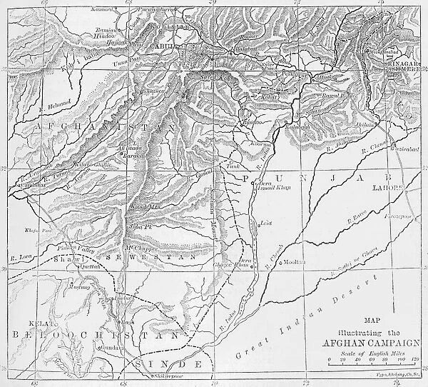Map of Afghanistan, c1891. Creator: James Grant