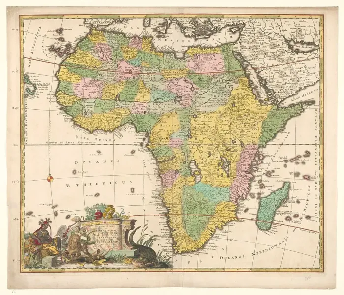 Framed Print : Map of Africa, c.1690. Creator: Carel Allard Framed Print : Map of Africa, c.1690. Creator: Carel Allard