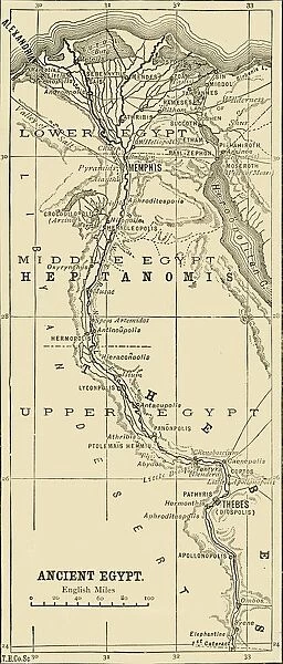 Map of Ancient Egypt, 1890. Creator: Unknown