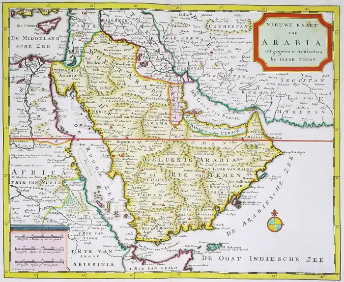 Framed Print : Map of Arabia, 1744. Creator: Isaak Tirion
